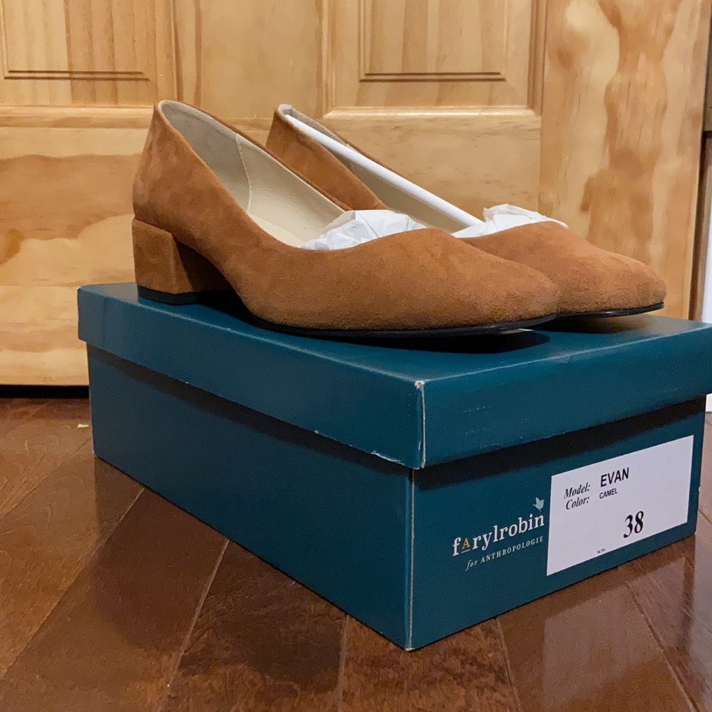 Faryl Robin for Anthropologie Camel Block Heels
